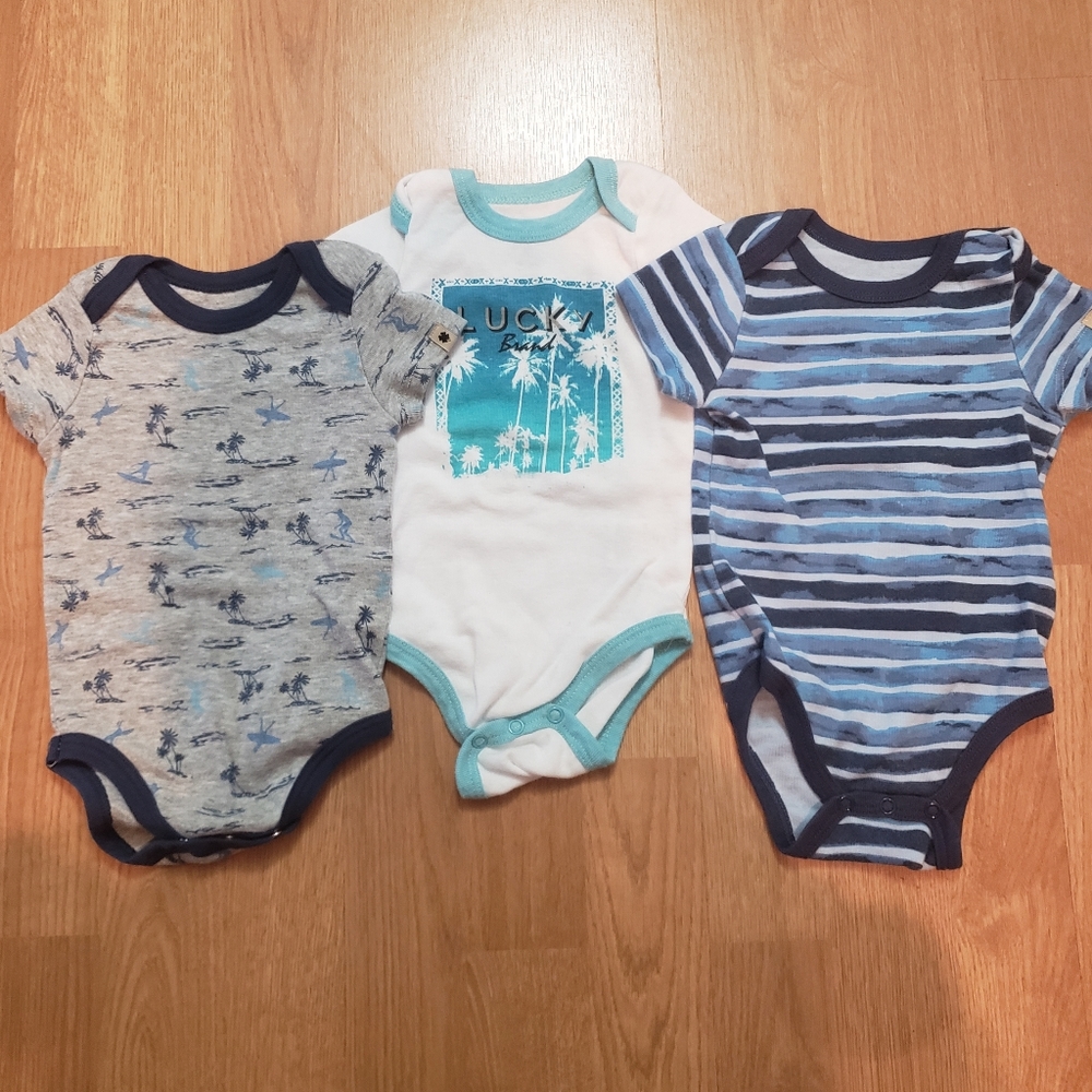 Set of 3 Lucky Brand Onesies